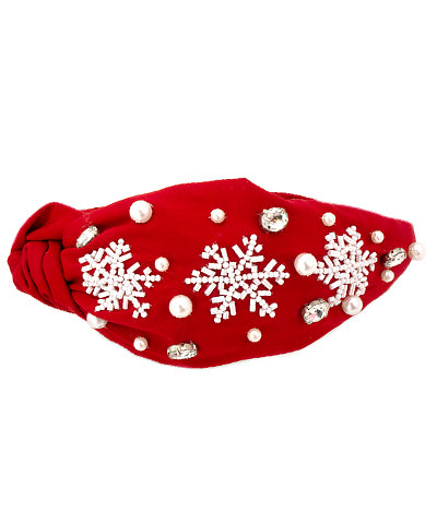 Frosted Cheer Headband, Red