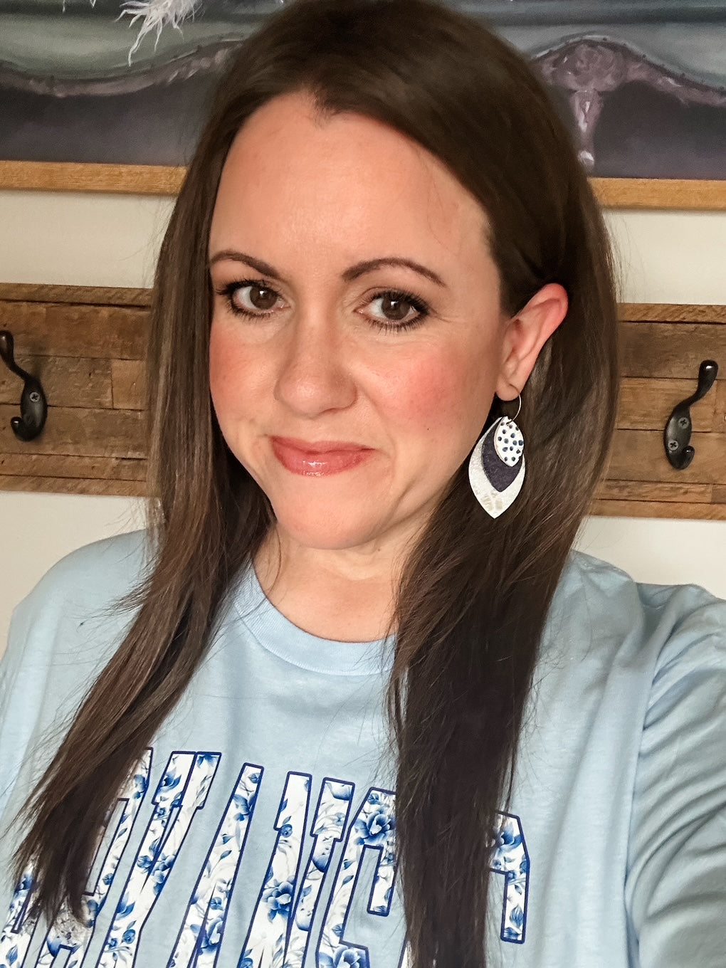 Dotted Blue Belle Earrings