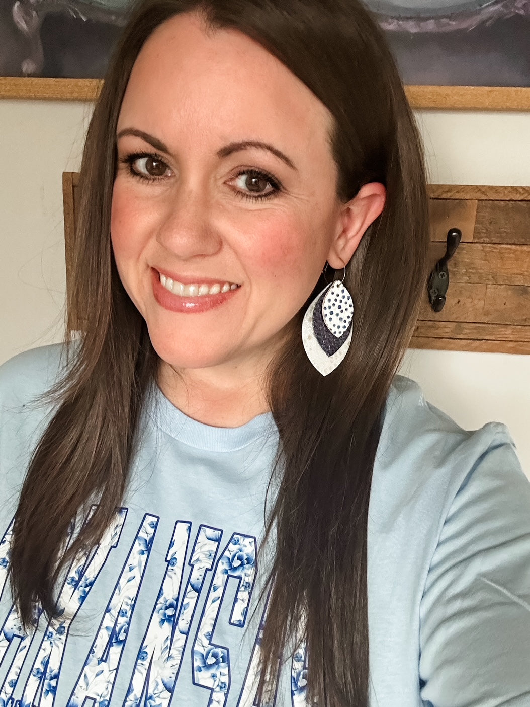 Dotted Blue Belle Earrings