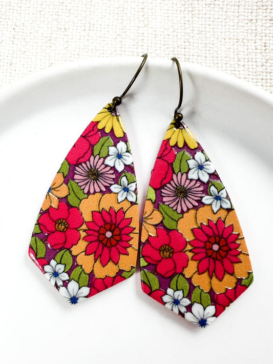 Floral Fave Earrings, Fuchsia