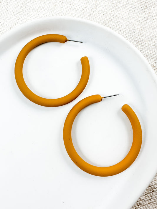 Simple & Classy Hoops, Mustard