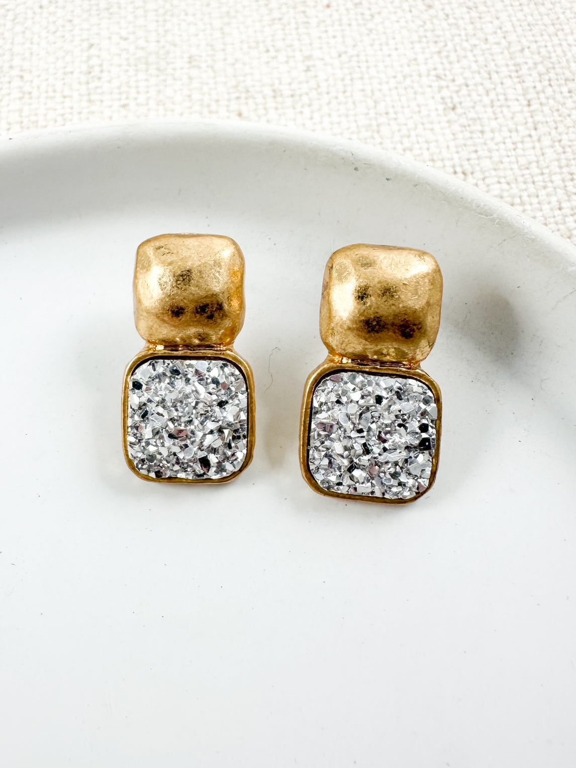 Midtown Spark Earrings, Silver