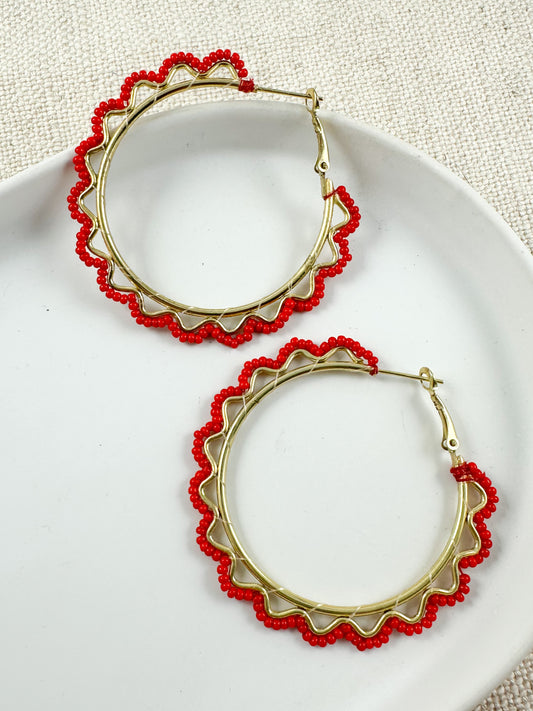 Fiesta Crown Hoops, Red