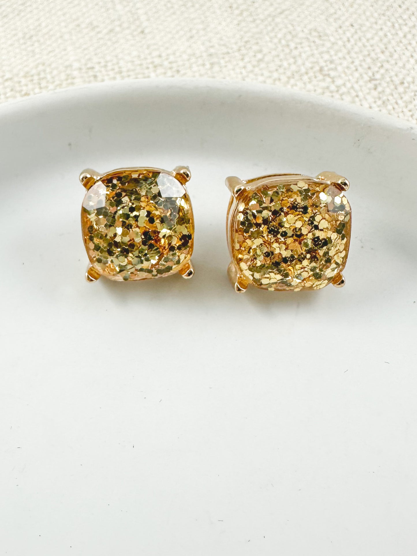 Sun & Spark Studs, Gold