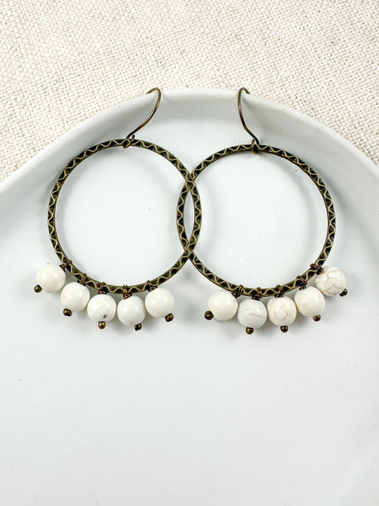 Ripple Arc Earrings, Ivory