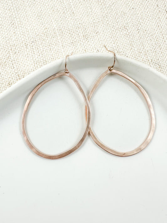 Contours of Style Earrings, Rose Gold