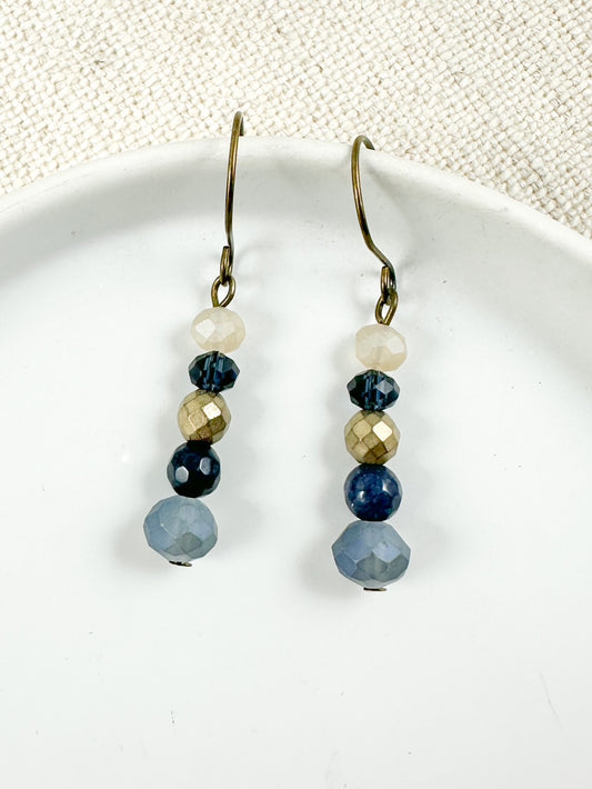 The Meridian Earrings, Denim