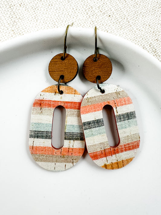 Autumn Striped Earrings