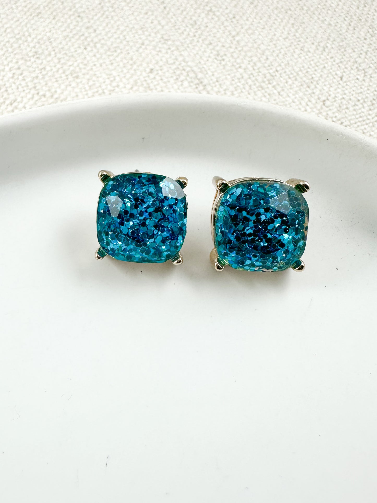 Sun & Spark Studs, Turquoise