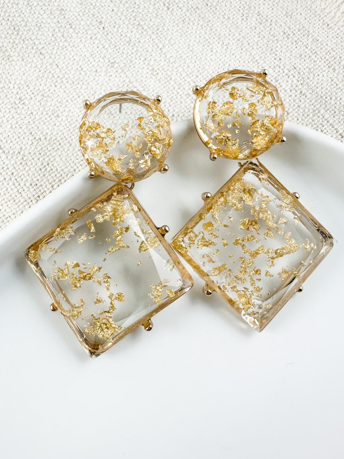 Gold-Flecked Radiance Earrings