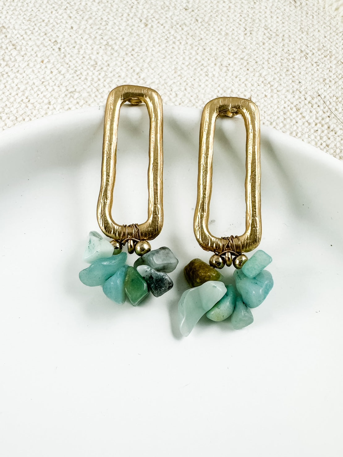 Time For a Treat Earrings, Amazonite