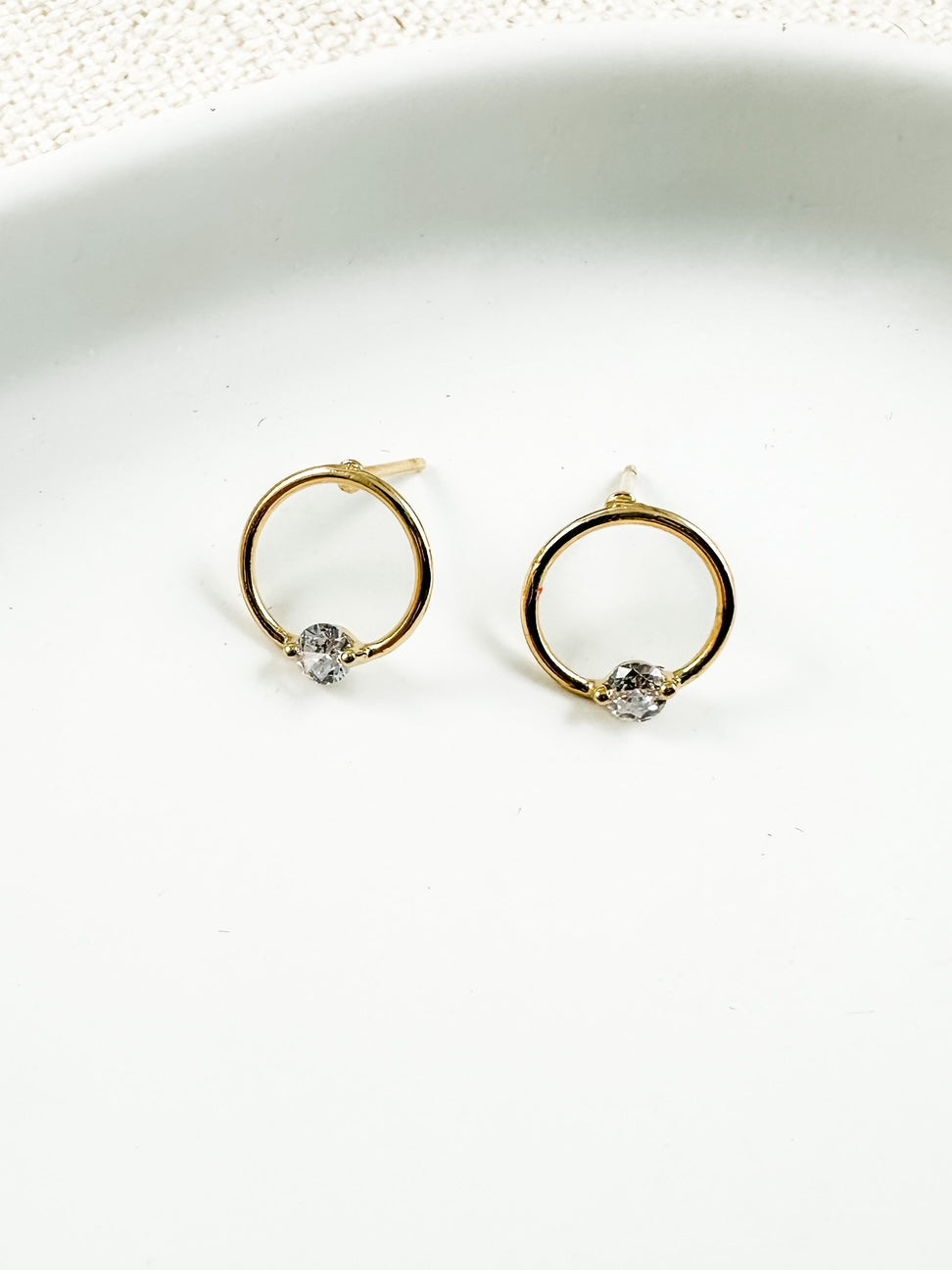 Diamond Circle Studs