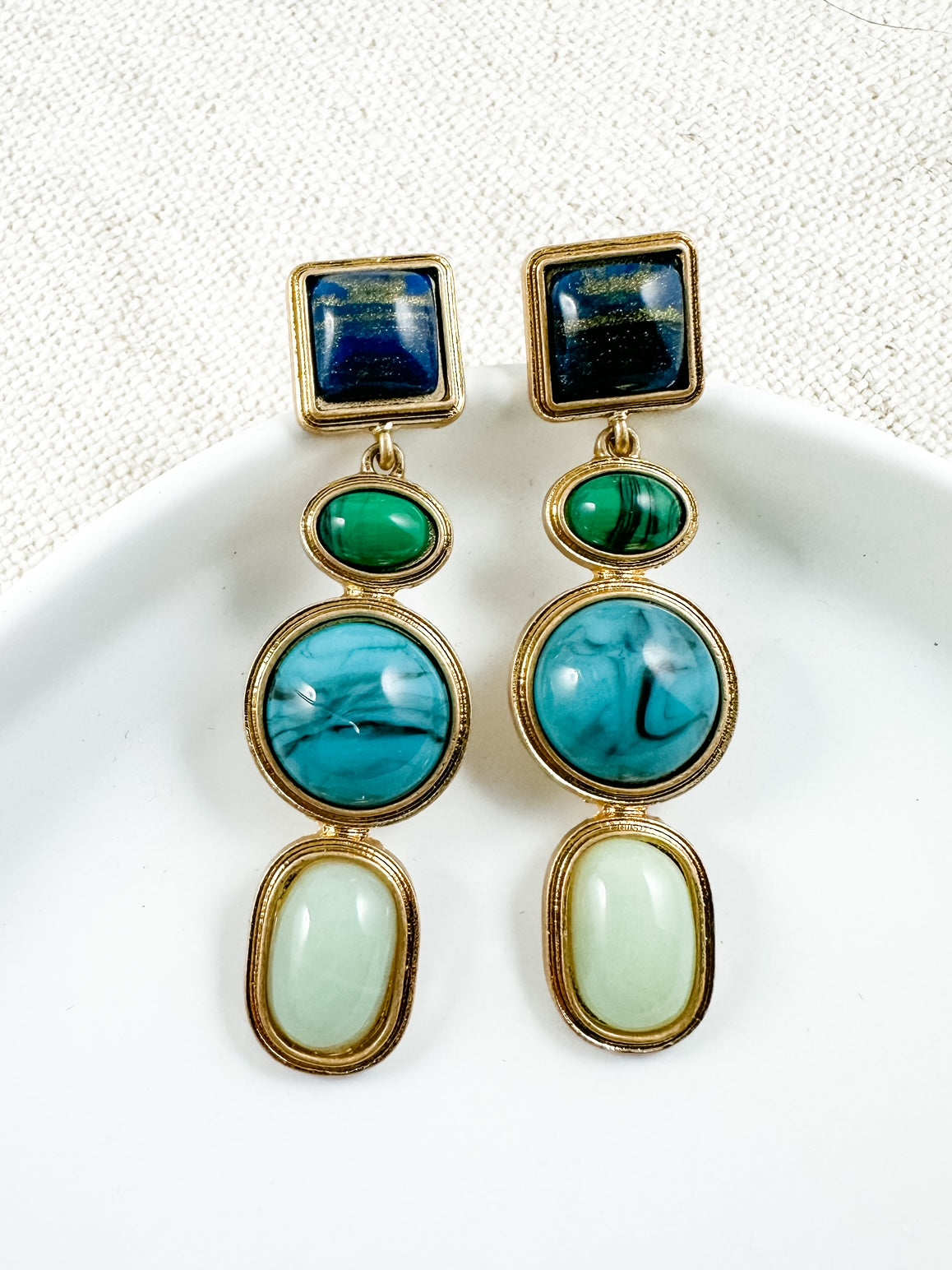 On the Horizon Earrings, Blue