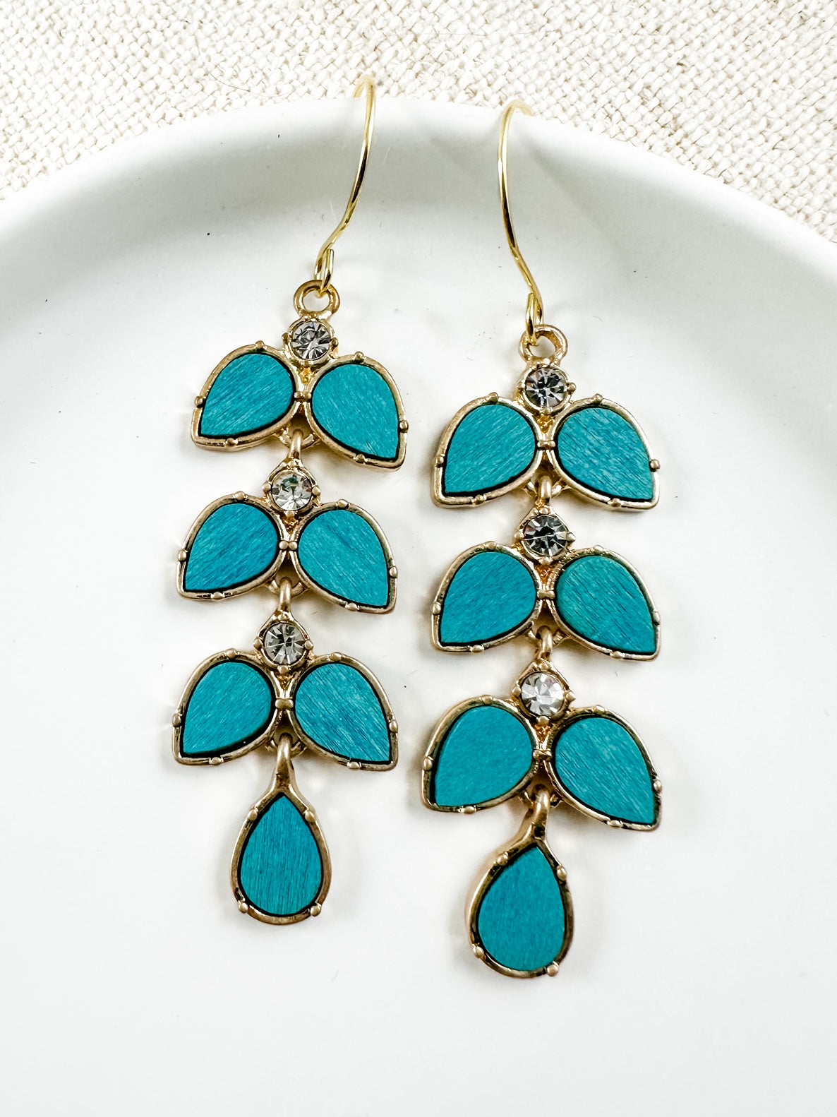 Twinkling Vine Earrings, Turquoise