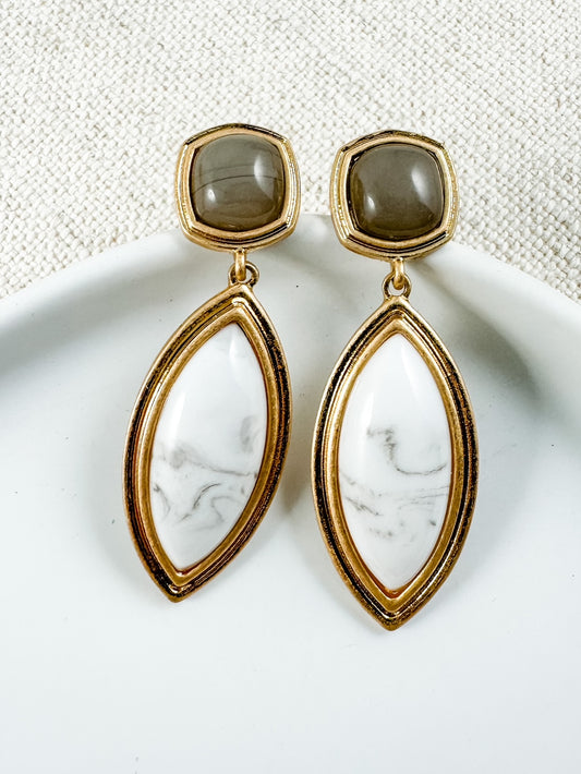 Poised to Perfection Earrings, White