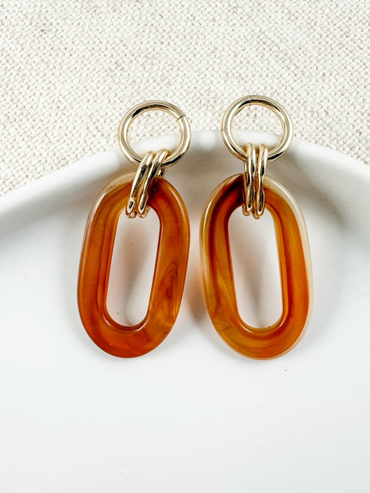 Class Act Earrings, Brunette