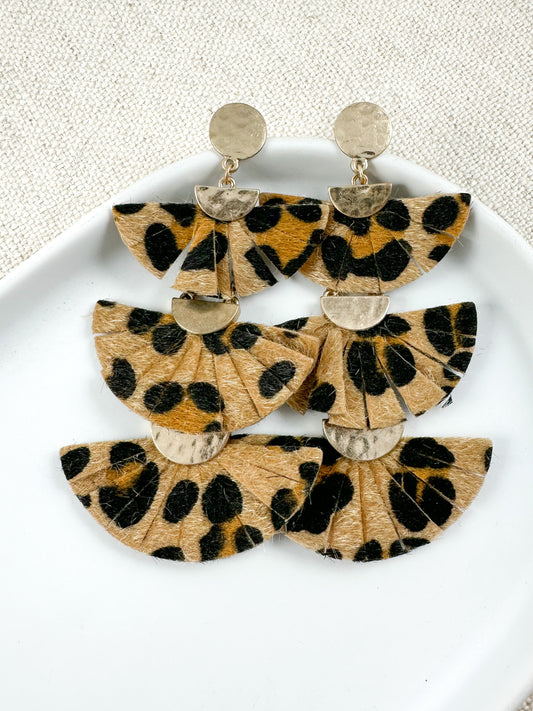 Layered Leopard Earrings