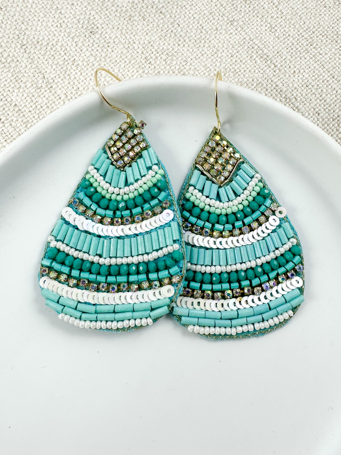 Reflection Ripple Earrings, Turquoise