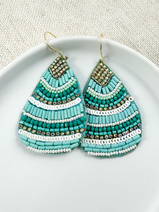 Reflection Ripple Earrings, Turquoise