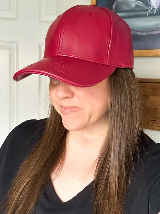Modern Classic Hat, Maroon