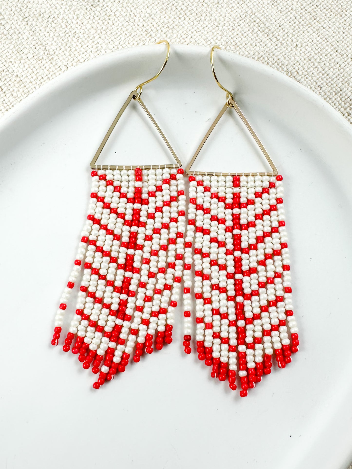 At a Crossroads Earrings, Red