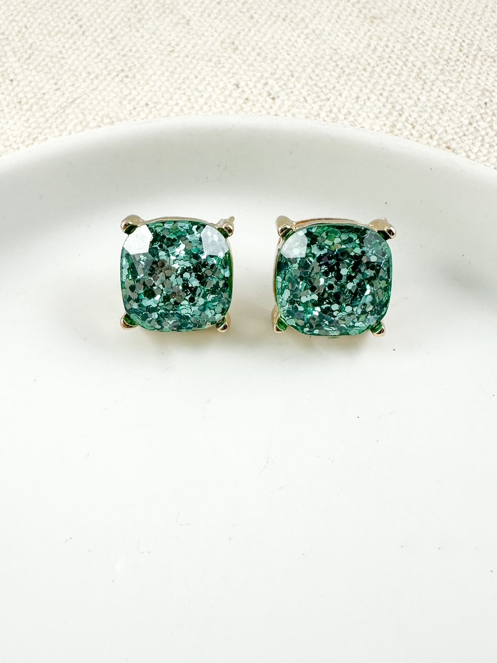 Sun & Spark Studs, Mint