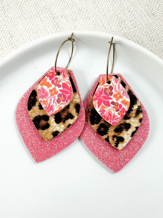 Just a Wildflower Earrings, Leopard