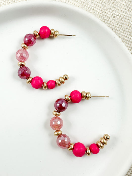 Sweet Rose Hoops