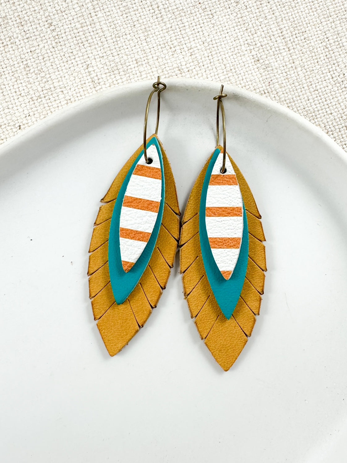 Sunlit Feather Earrings