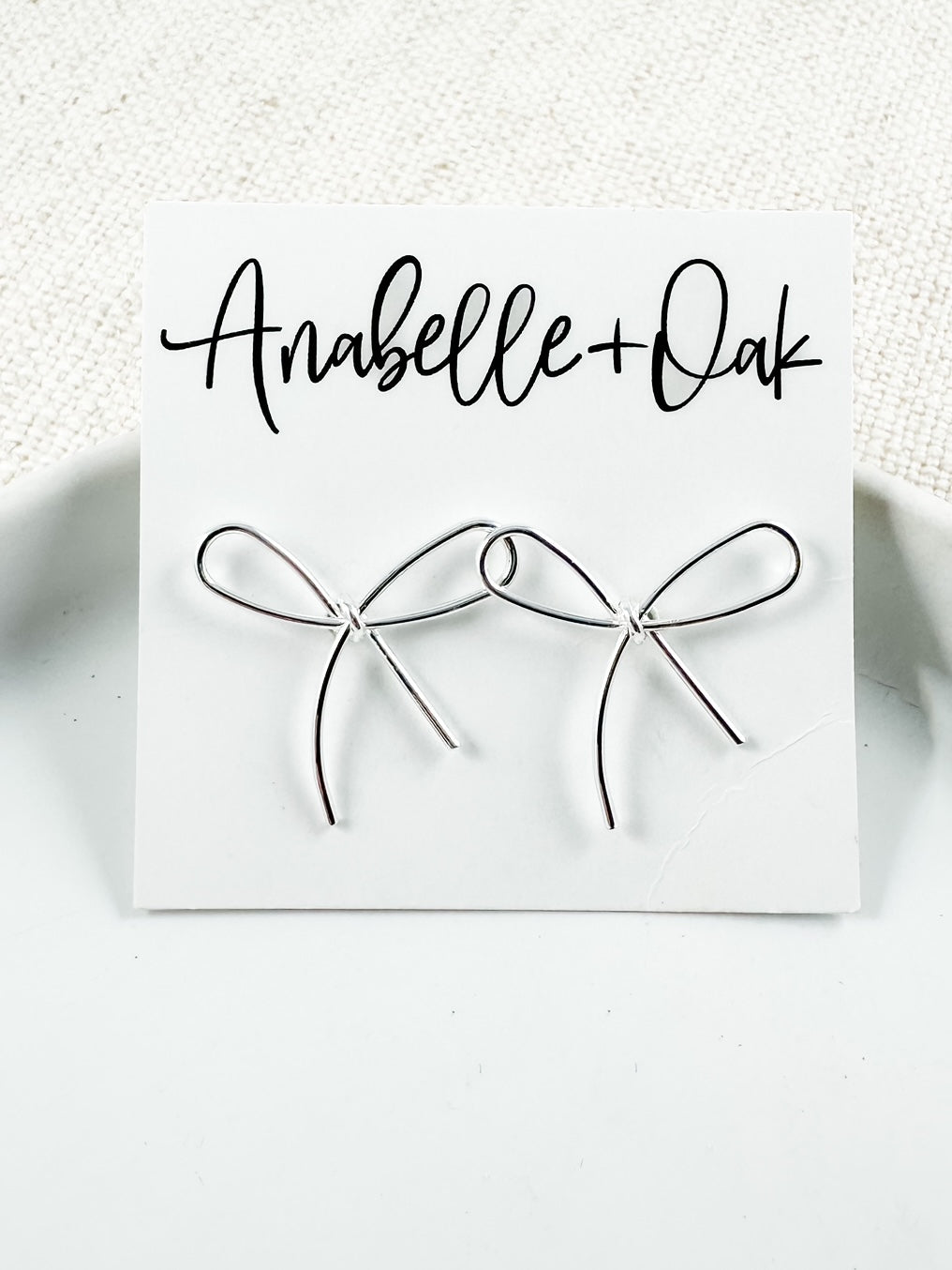 So Enchanting Bow Studs, Silver