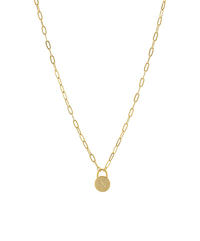 Lock & Letter Necklace--PREORDER