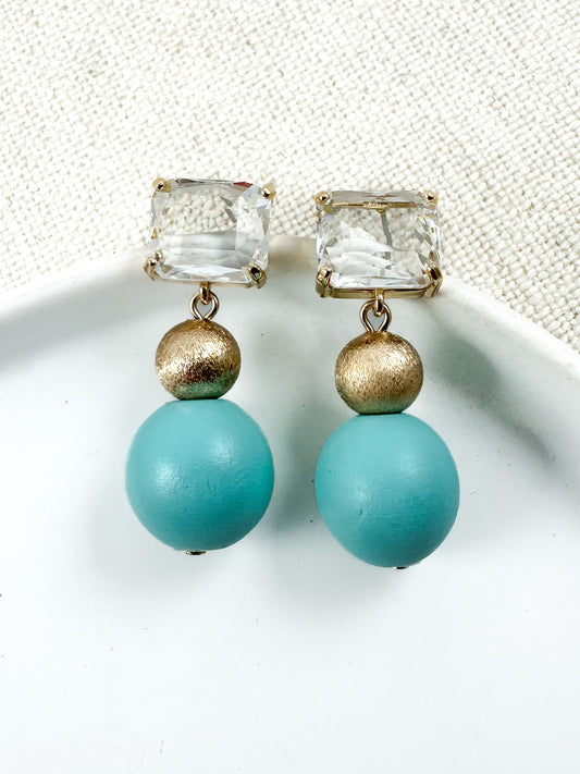 High Society Earrings, Turquoise