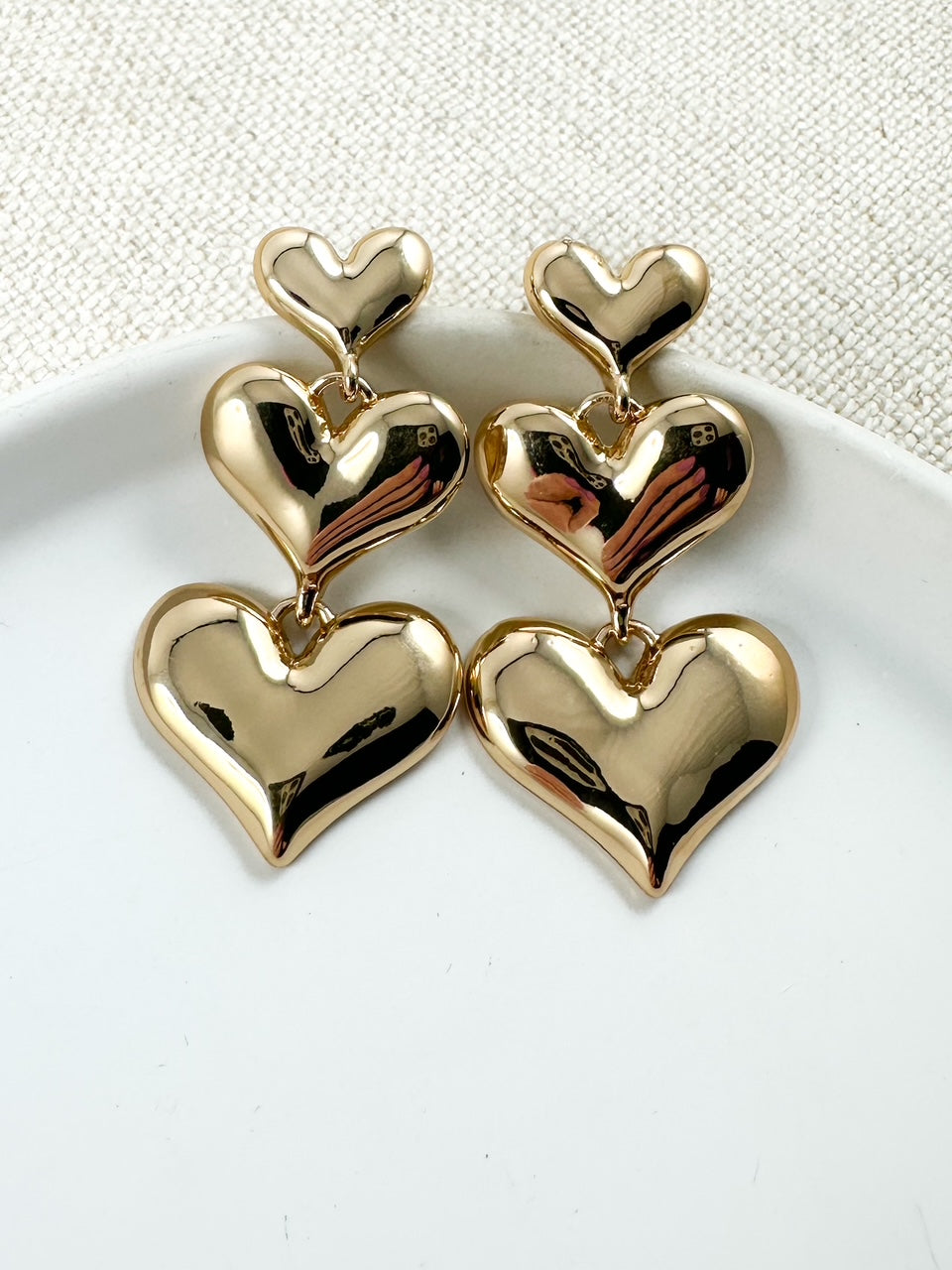 Sculpted Heart Earrings