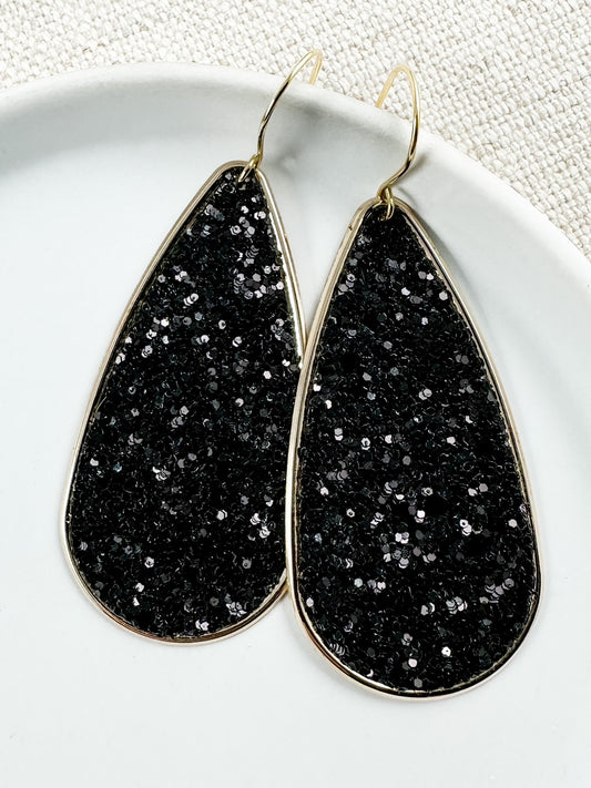 Cheers To This Earrings, Black