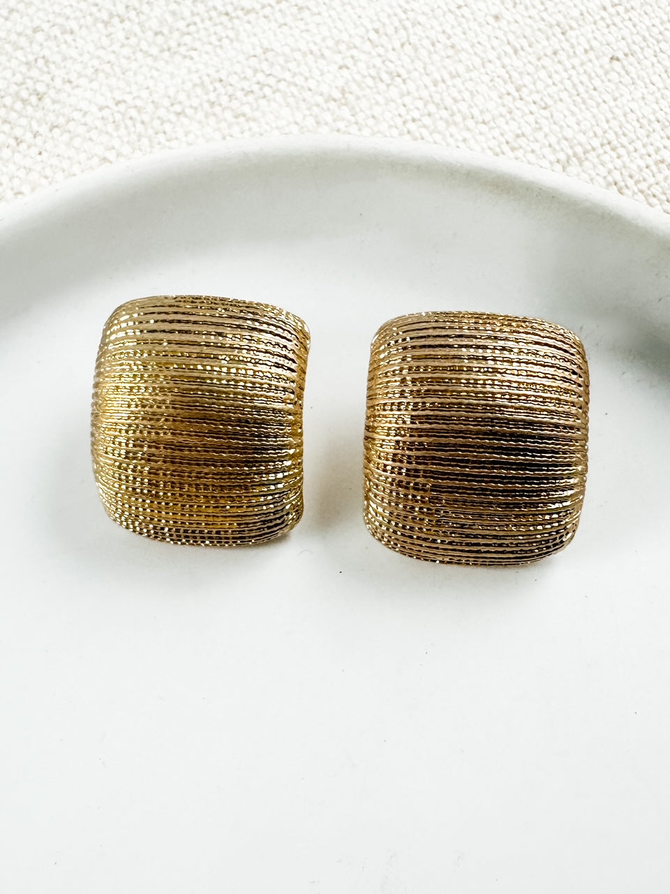 Sassy Pants Hoops, Worn Gold