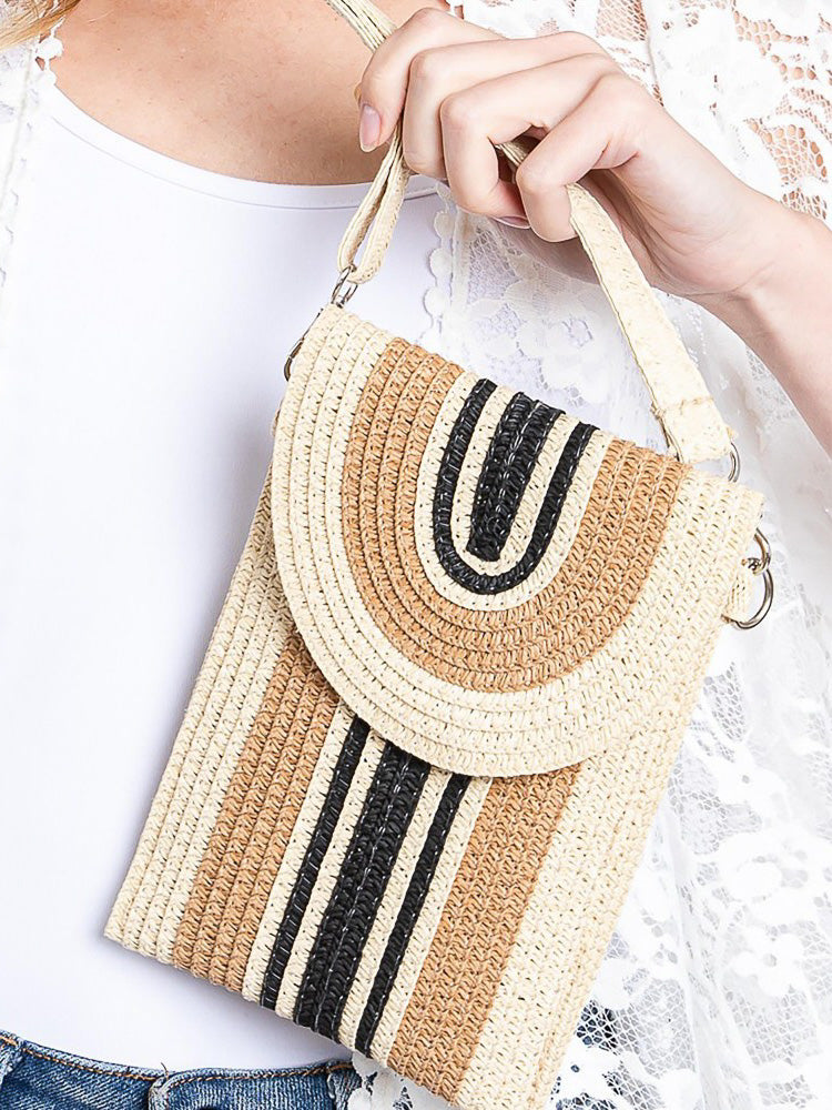 Woven Stripes Crossbody Bag