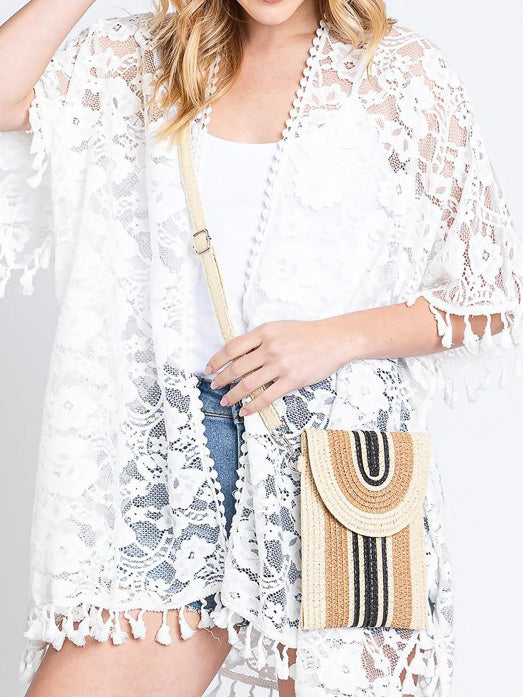 Woven Stripes Crossbody Bag