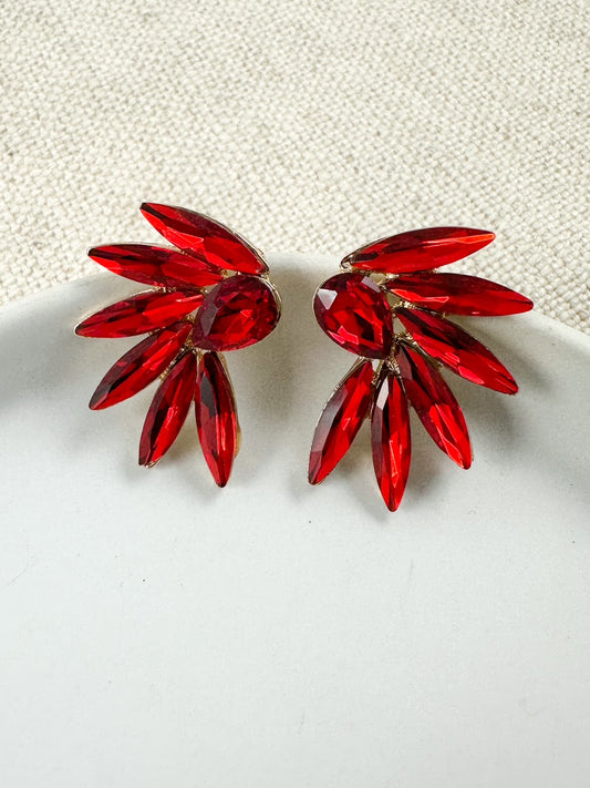 On a Wing and a Prayer Studs, Red