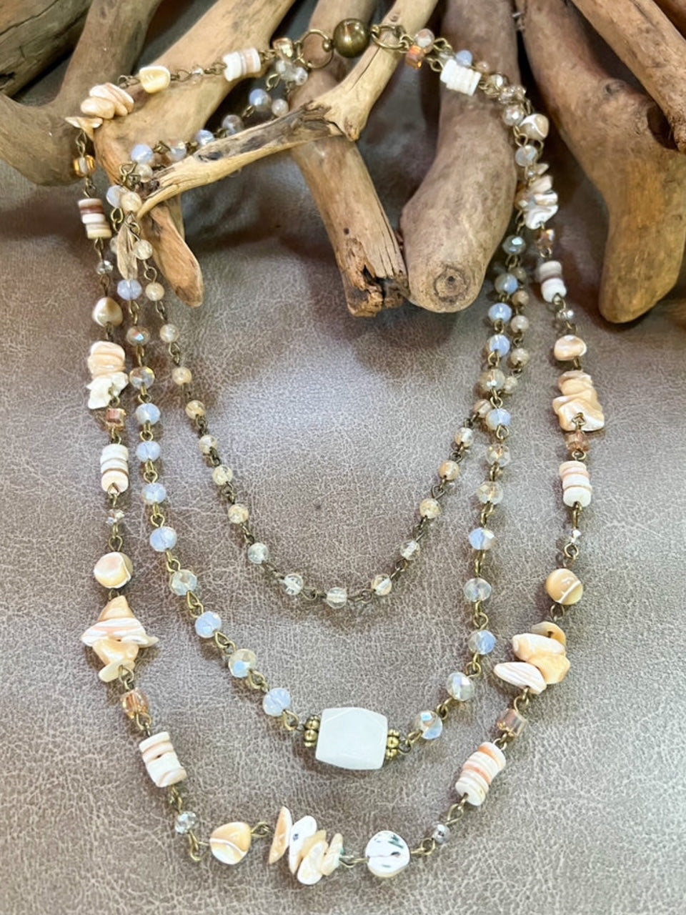 Pebble Serenade Necklace, Ivory