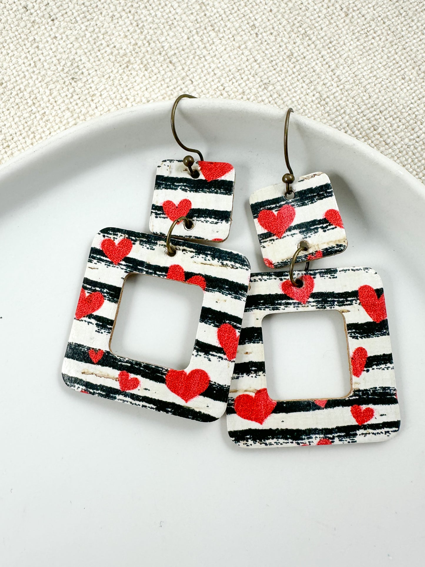 Sweetheart Squared Earrings