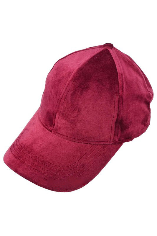 Velvet Luxe Hat, Maroon