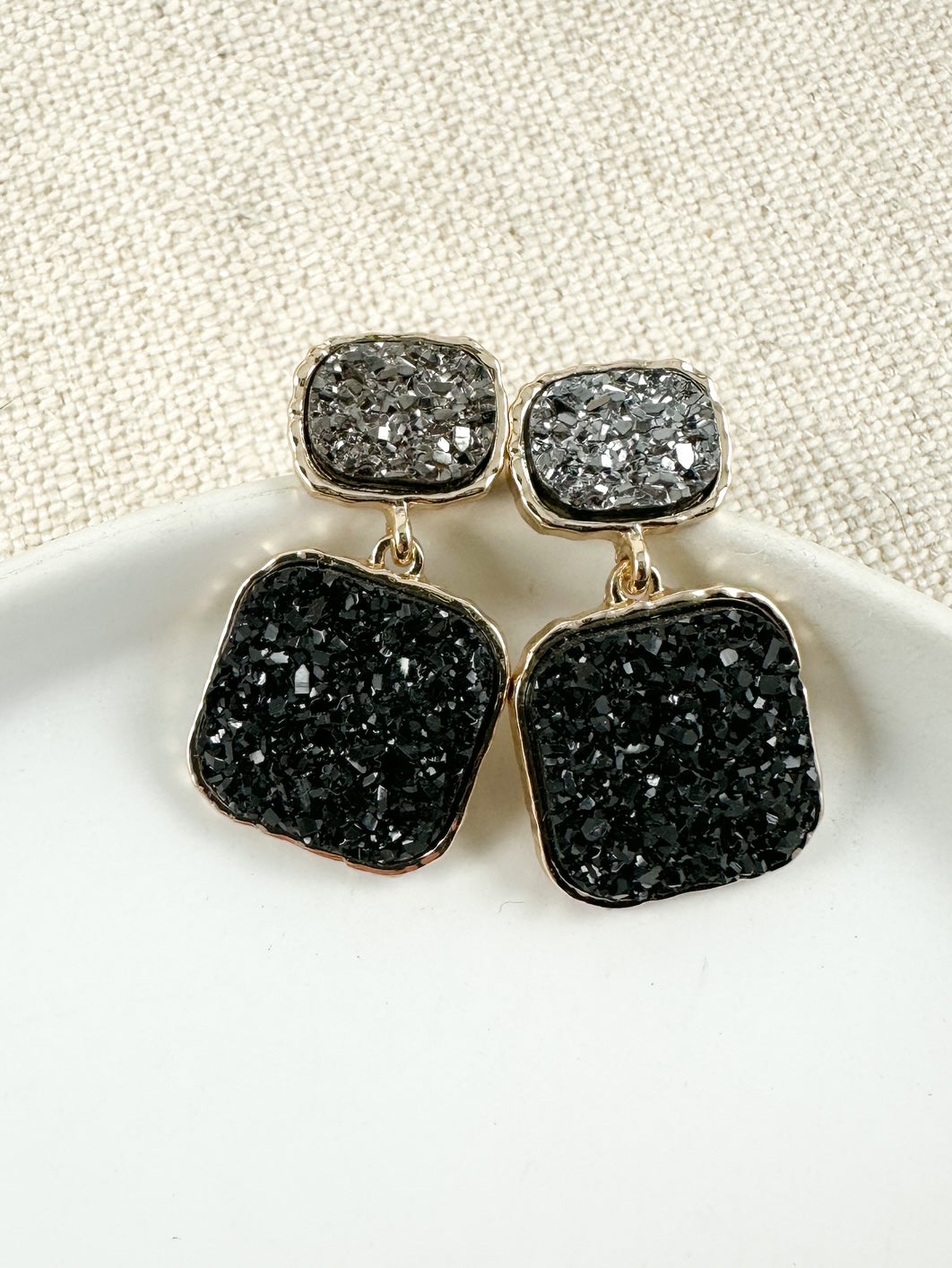 Midnight Eclipse Earrings, Black