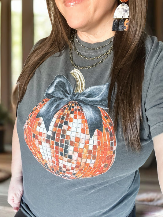 Mirrorball Pumpkin Tee--PREORDER