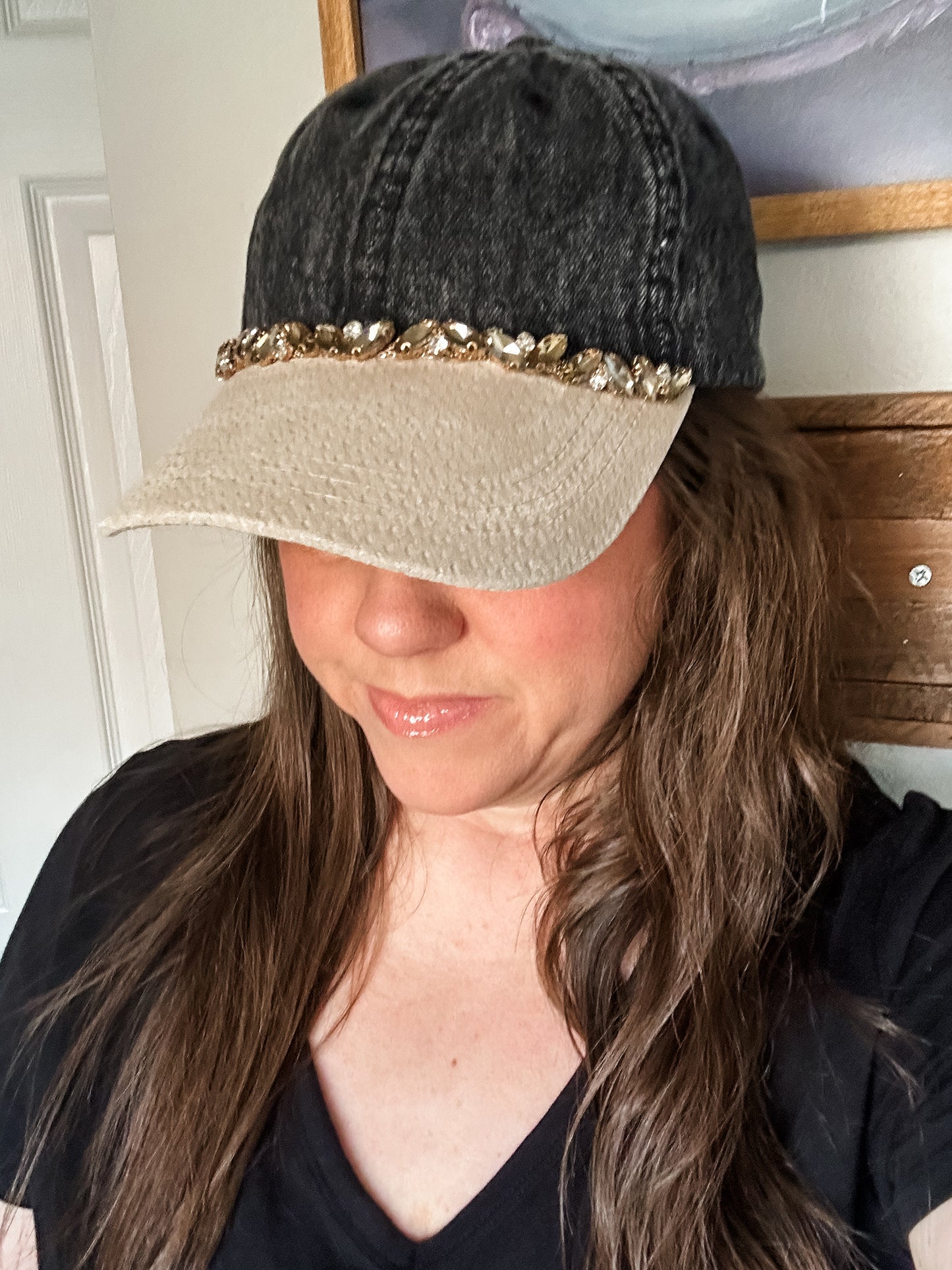 Desert Moon Hat, Black Denim