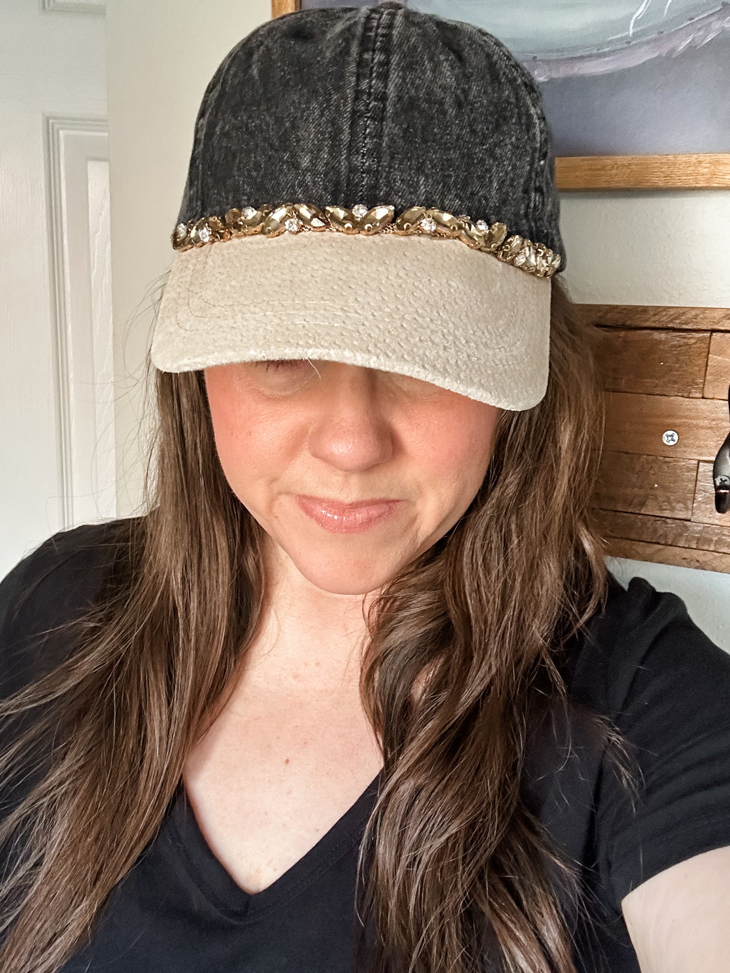 Desert Moon Hat, Black Denim