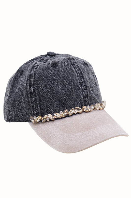 Desert Moon Hat, Black Denim