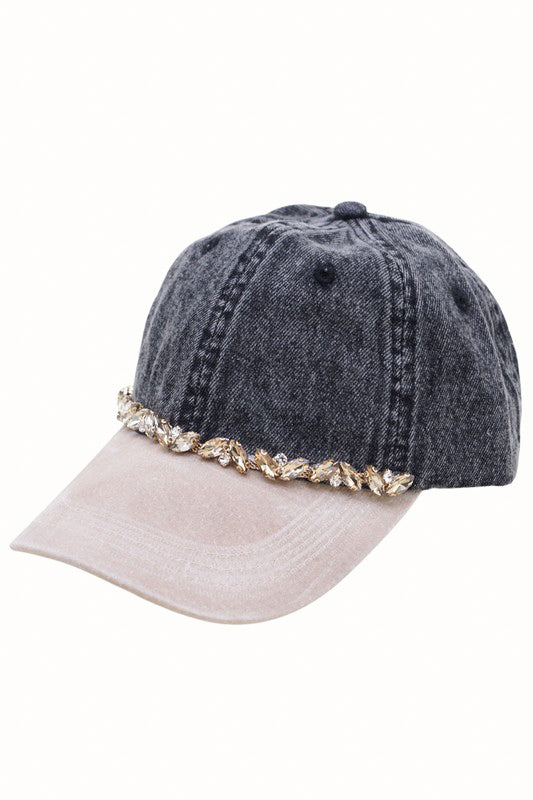 Desert Moon Hat, Black Denim