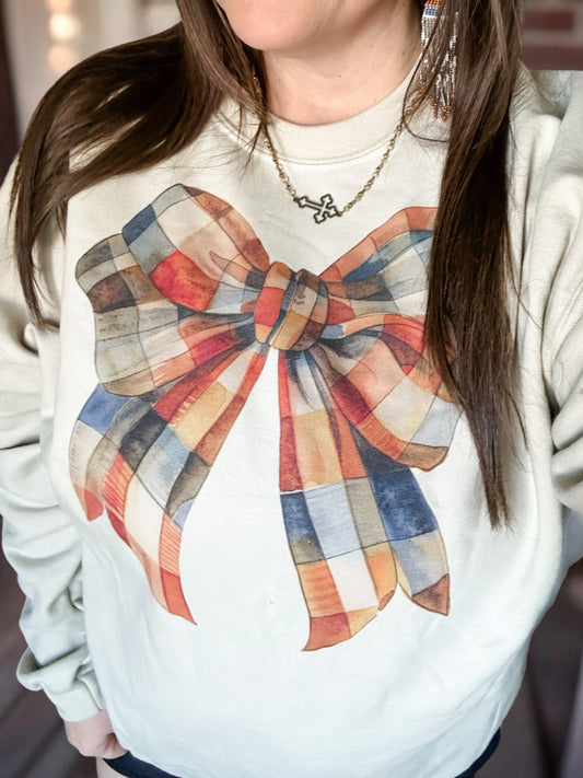 Fireside Bow Sweatshirt--PREORDER