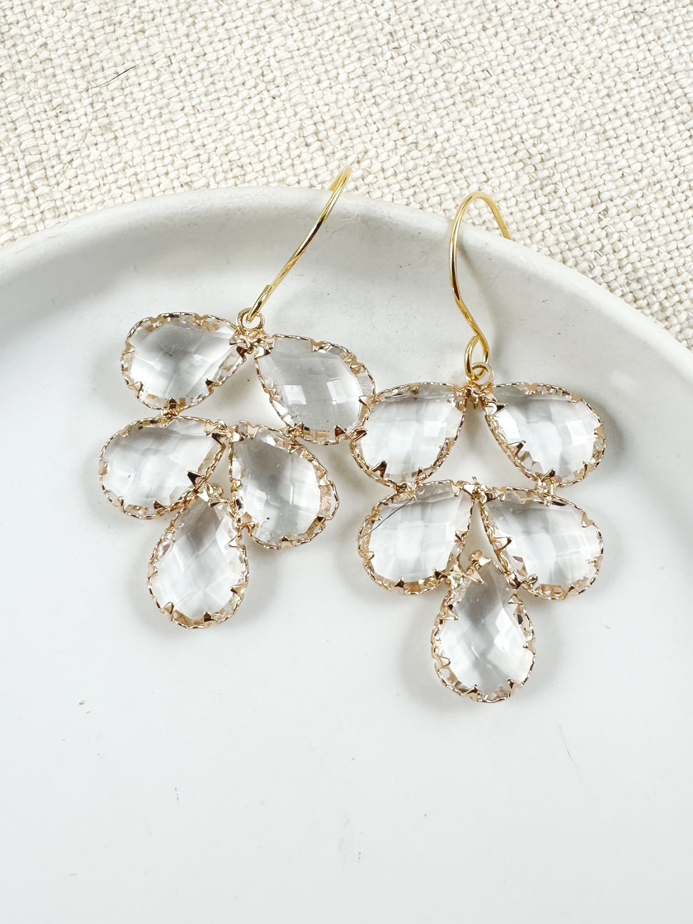 Gossamer Chandelier Earrings, Clear