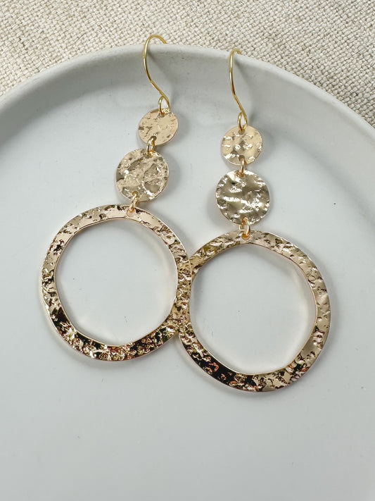 Gilded Halo Earrings, Gold